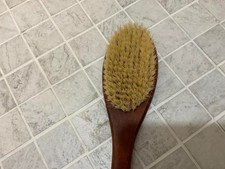 Wooden Bath Brush Stiff Sisal Bristles Long Handle Back Scrubber Body Exfoliate