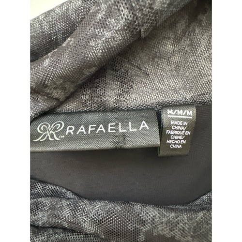 Rafaella Whimsigoth Fairy Grunge Turtleneck Dark Floral Long Sheer Sleeve Top M - Picture 6 of 10