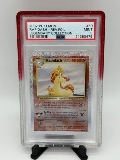 Pokemon PSA 9 MINT 2002 Rapidash Legendary Reverse Holo Card LOW POP