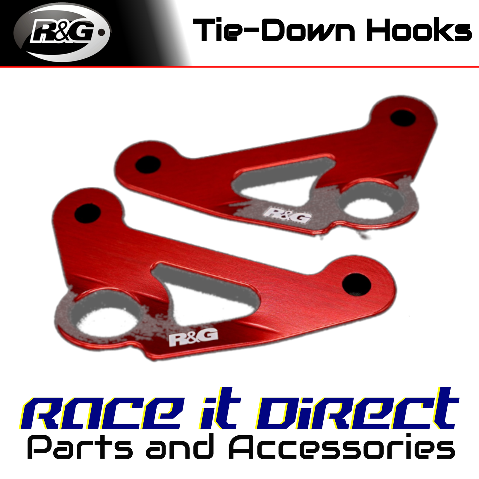 Tie-Down Hooks for Honda CBR250RR 2017-2026 Red R&G