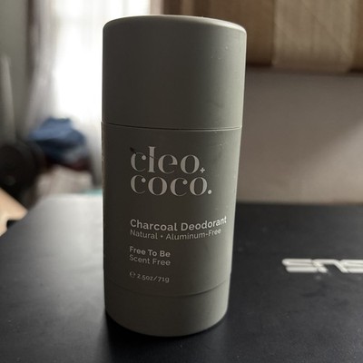Cleo Coco Charcoal Deodorant Natural Free To Be Scent Free 2.5 oz