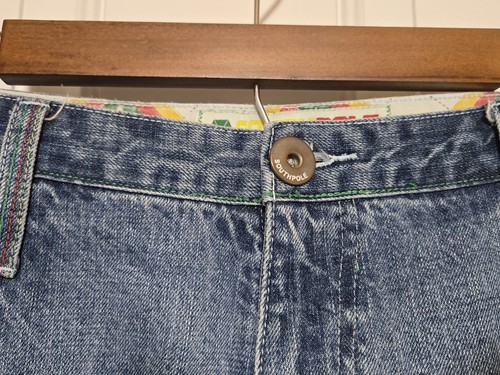 Southpole Authentic Jeans Mens 38x31 Y2K Baggy Pants Rainbow Embroidered Wide - Picture 5 of 22