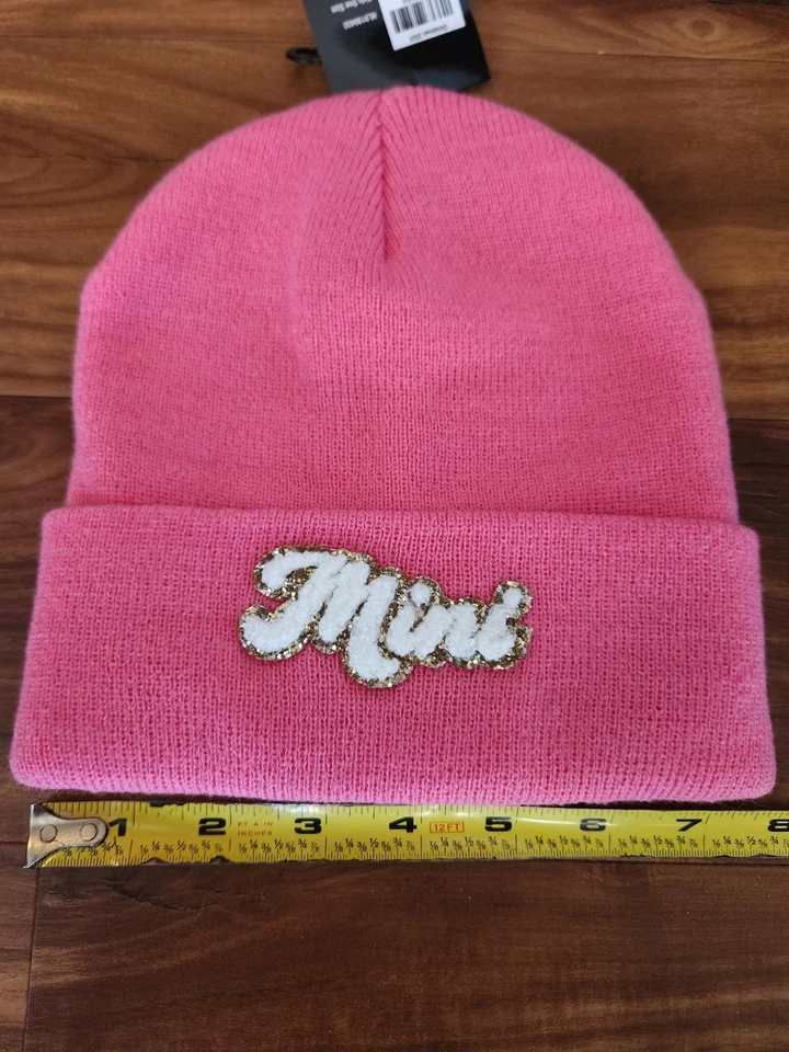 NWT Twins Mini Pink, Knit Beanie Winter Cuffed Set Of Hats for Kids - Image 2 of 4