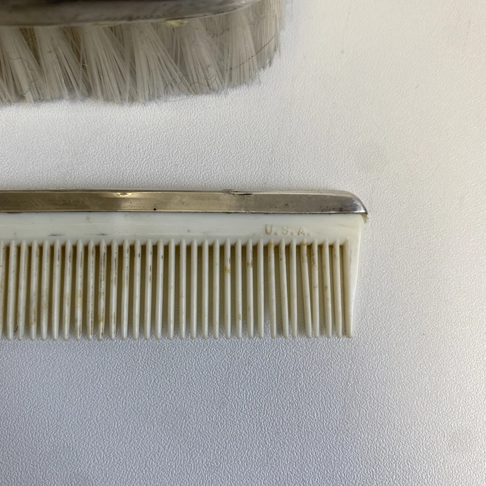 Cepillo de tocador vintage Sterling Lunt y peine RD Foto 2 de 4