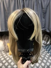 Wig Synthetic Hair Natural Looking Jon Renau HD Fiery 12FS8 color HANDTIED.