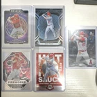 Panini Topps Mike Trout 5 Card Lot Fireworks Hot Sauce Obsidian Mythical Angels…