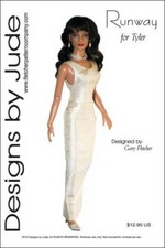 Runway Fitted Dress Doll Clothes Sewing Pattern for Tyler Fletcher Tonner