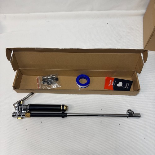 Schwerlast Reifenfüller mit Manometer, 16,5" verlängertes Doppelkopf-Luftfutter - Bild 6 von 6