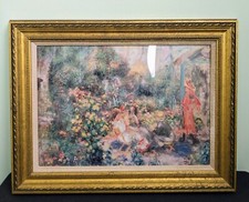 Pierre-Auguste Renoir JEUNES FILLES DANS UN JARDIN Giclee Fine Art Print, 23x17"