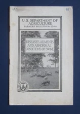 1935 Farmers' Bulletin #1244 Diseases, Ailments, and Conditions of Swine USDA 