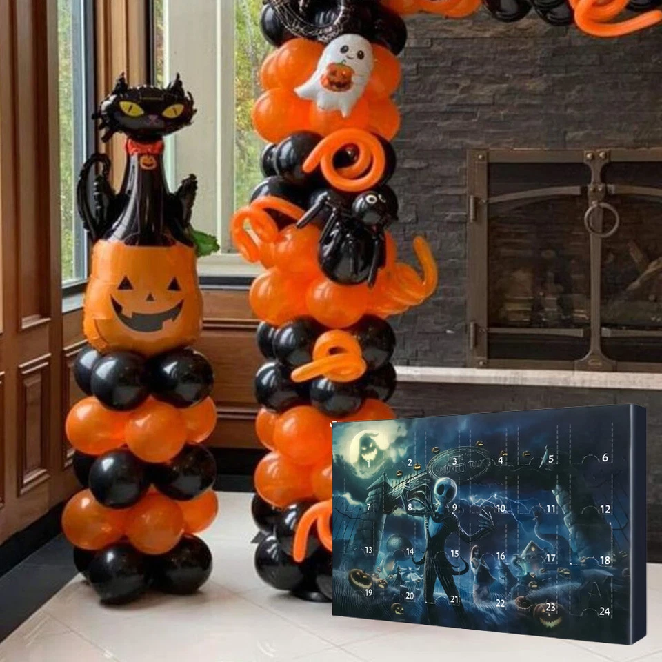 2025 Halloween Advent Calendar Contains 24 Gifts Horror Movie Figures Kids Gift - Image 4 of 4