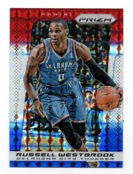 2013-14 Panini Prizm Prizms Red White And Blue Mosaic Russell Westbrook