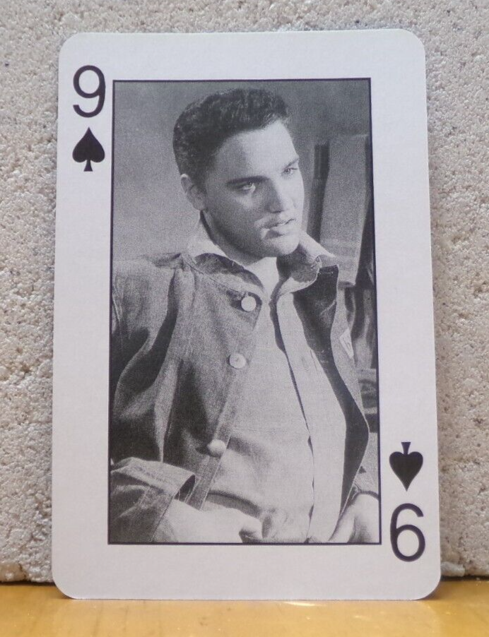 VINTAGE ALL NEW THE BEST OF ELVIS PLAYING TRADING CARD GREAT PHOTO 9 OF SPADES VINTAGE ALL NEW THE BEST OF ELVIS PLAYING TRADING CARD GREAT PHOTO 9 OF SPADES