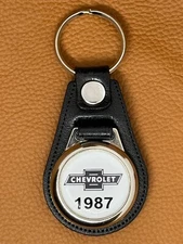 1987 CHEVY BLACK PREMIUM LEATHER KEYCHAIN