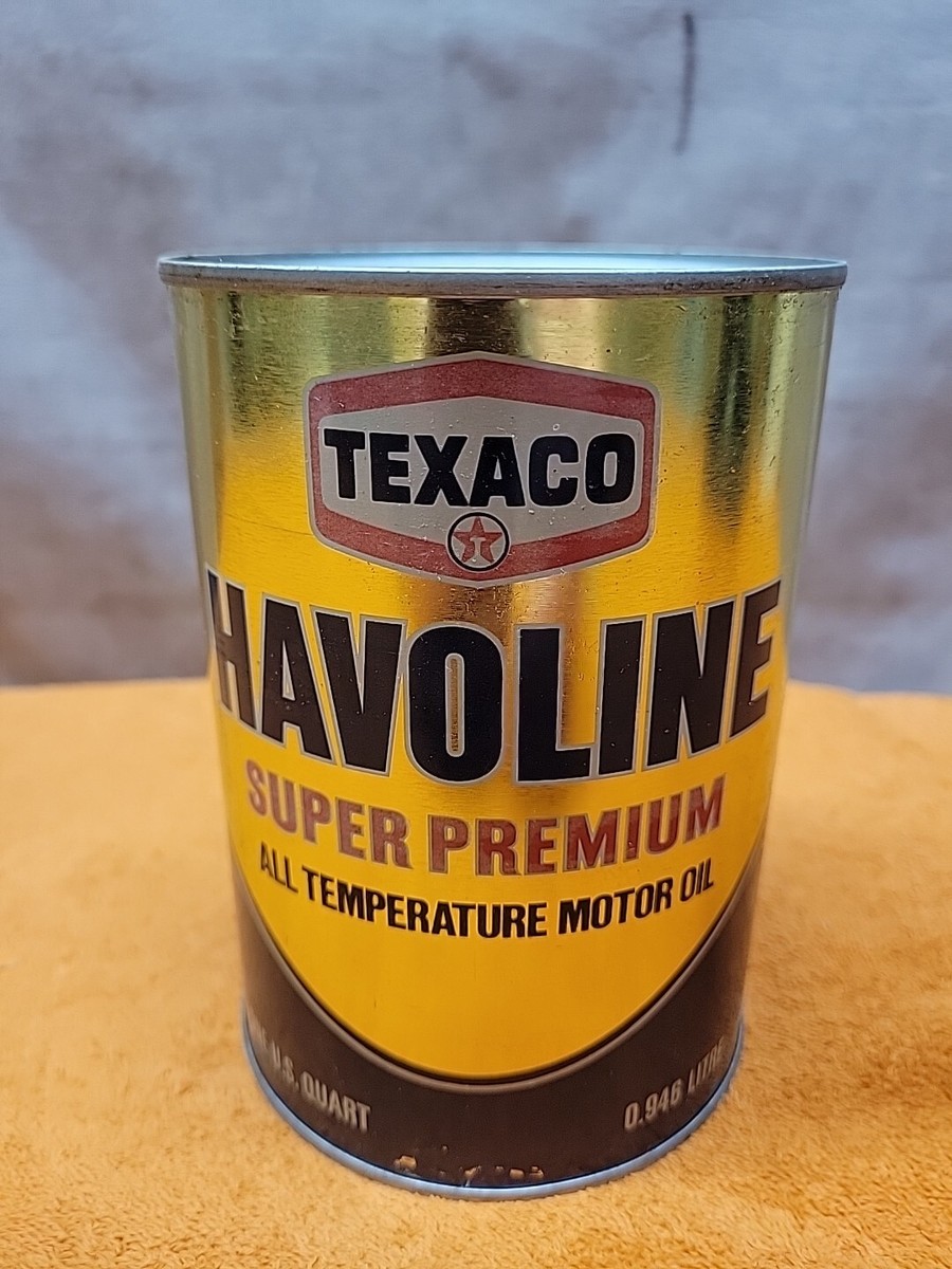 V•Vintage TEXACO HAVOLINE Super Premium Motor Oil 10W-40 1 Quart