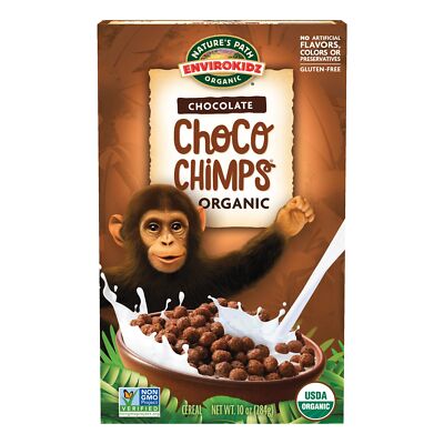 EnviroKidz Choco Chimps Cereal 10 Ounce Pack of 12 Organic Gluten Free