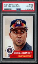 2020 Topps Living Set #335 Michael Brantley PSA 10 Gem Mint SP Card 51892904