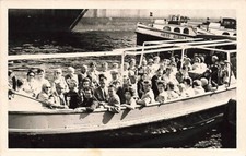 altes sw Foto Bootsfahrt ca. 14 x 9cm Sammlungsaufl&ouml;sung F4383e