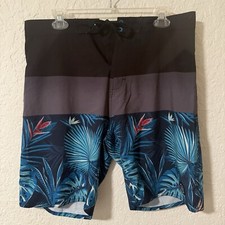 Ron Jon Surf Shop Mens Size 31 Board Shorts Swimwear Surf Tropical Design Trunks