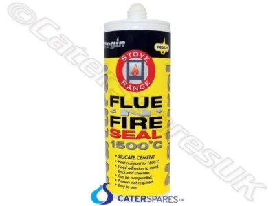 REGIN NATURAL SILICATE CEMENT FLUE SEAL SILICONE 1500°C FIRE PROOF STOVE SEALANT