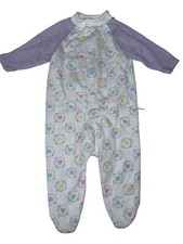 Vintage 90s Baby Girl One Piece Footed Sleeper Size 3-6 Months Sleepy Dreams