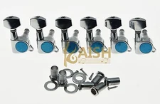 6 Inline Tuning Keys Guitar Tuners Machine Heads Chrome