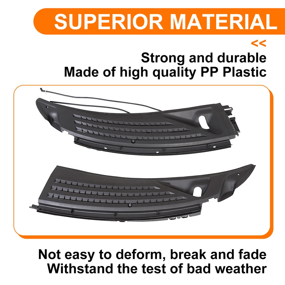 Para 09-14 Ford F150 limpador de para-brisa capô painel grade conjunto com vedações direita e esquerda - Imagem 3 de 4