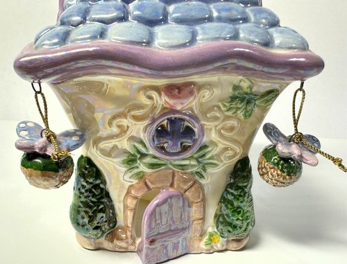 Bella Casa By Ganz Church Figurine with Butterflies and Battery Candle Retired - Picture 2 of 9