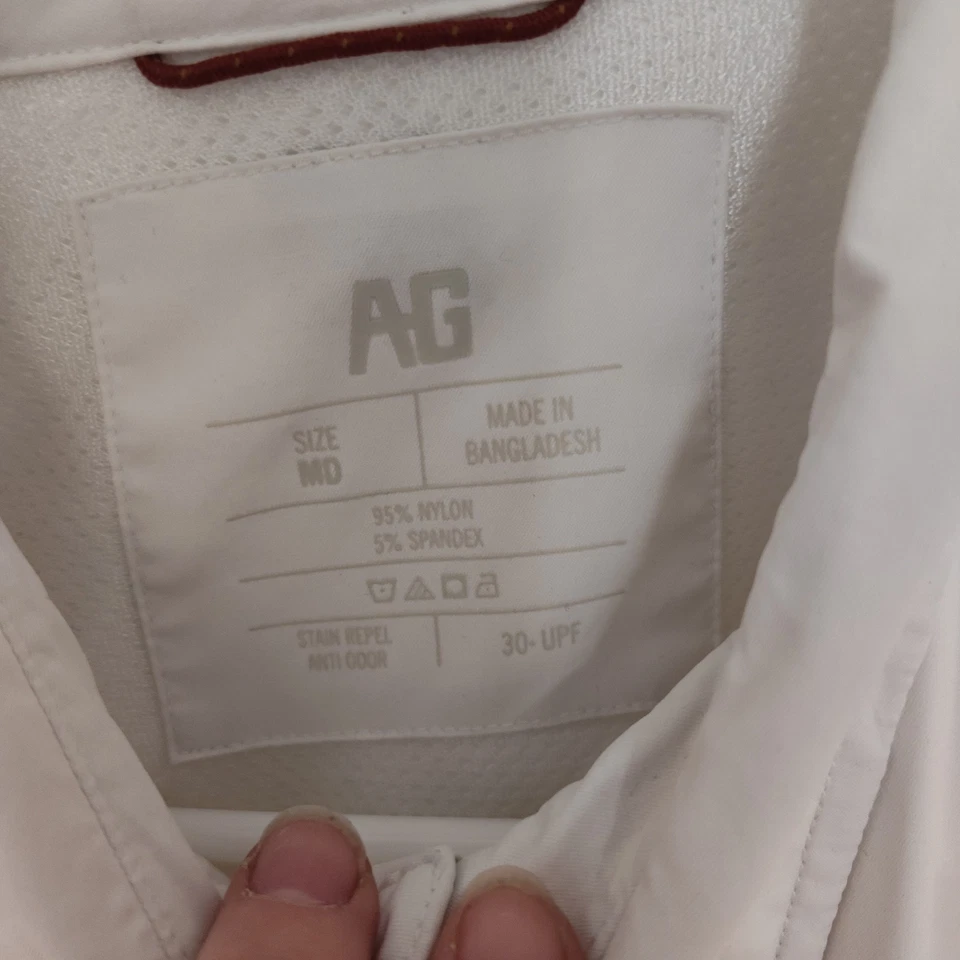 Poncho de hombre AG manga larga perla camisa con botones a presión talla M Foto 2 de 4