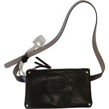 Kenneth Cole Reaction Crossbody Bag Black Faux Leather Adjustable Strap Preloved