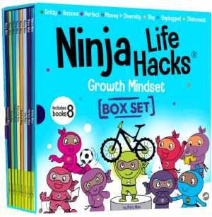 Ninja Life Hacks Growth Mindset 8 Book Box Set - Paperback, by Mary Nhin - Good