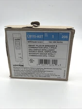 Leviton LB115-AST 15A Smart AFCI 1-Pole Circuit Breaker NEW OPEN BOX