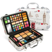 Vokai Makeup Kit Gift Set - 41 Eye Shadows, 7 Body Glitters, 1 Lip Liner Pencil,