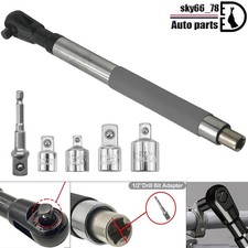 1/2" Offset Extension Wrench Impact Spanner for Electric Drill with 4 Adapters
