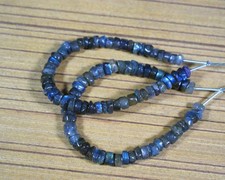 6-7 mm A++ Blau Labradorit Rad Glatt Unbehandelt Edelstein 6 Zoll Handwerk...