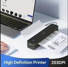 Portable Wireless Printers Bluetooth Inkless Thermal Printer for Travel Office