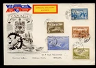🍁Peace issue FDC Airmail etiquette label CP, Sp delivery 1946 cover Canada