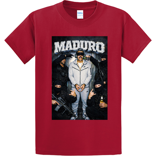 Neuf Art Society Maduro Arrest Rouge T-Shirt SMALL-4XLARGE Fabriqué En ...