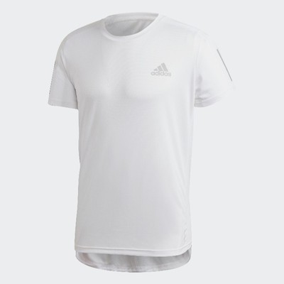 adidas men Own the Run Tee White/Reflective Silver
