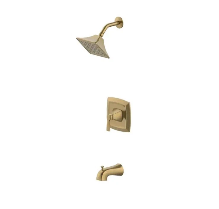 Allen + Roth Chesler Tub & Shower Faucet Brushed Gold Finish
