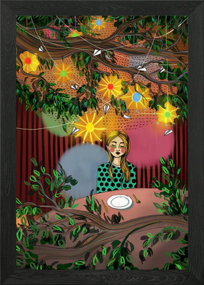 Dinner Time Gerahmtes Wandbild Poster Leinwanddruck Bild