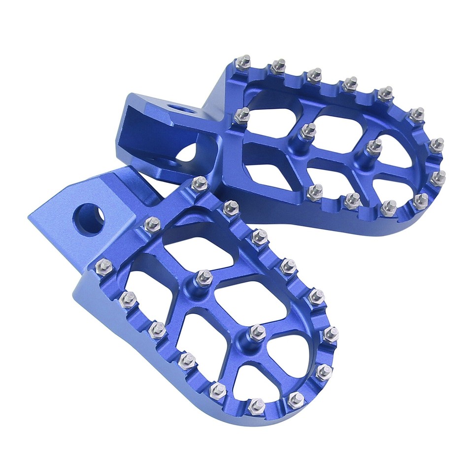 Repose-pieds CNC Moto Bleu Pour YZ80 YZ125 YZ250 WR250 TTR250 XT250 - Dirt Pit Bike