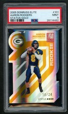 2005 Donruss Elite Aaron Rodgers Status Gold RC 10/24 PSA 9 MINT
