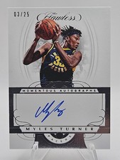 2017-18 Panini Flawless Basketball Myles Turner MA-MT On Card Auto Autograph /25