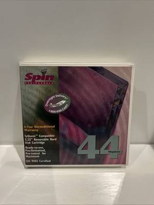Spin Peripherals-44 Megabyte 5.25  Removable Hard Disk Cartridge Vintage (RARE)