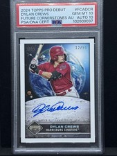 2024 Topps Pro Debut🔥Dylan Crews “Future Cornerstones” Auto /99 PSA 10 #FCA-DCR