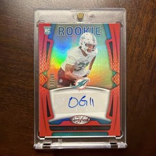 2025 Panini Certified Ollie Gordon II RC Auto Red HOLO Dolphins Rookie #d 03/99