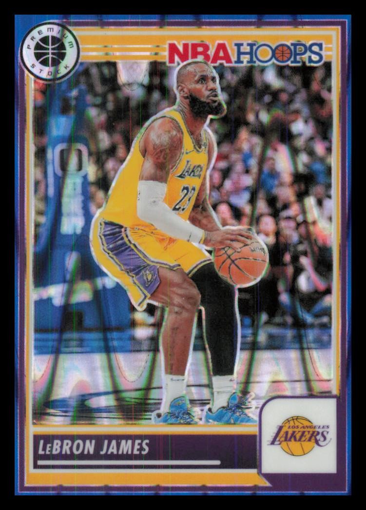 2023-24 Hoops Premium Stock Blue Seismic Prizm #149 LeBron James 99/99