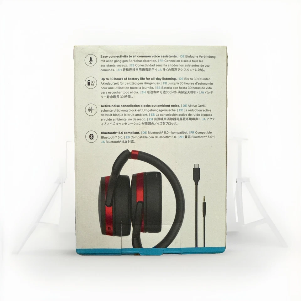 Auriculares inalámbricos sobre la oreja Sennheiser HD 458BT - negros/rojos Foto 4 de 4