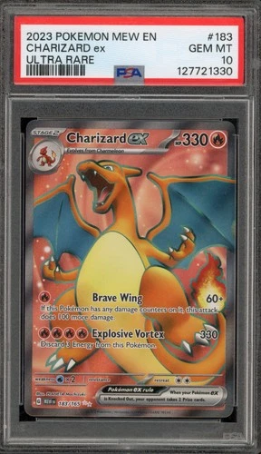 Pokemon Charizard ex 151 MEW EN Ultra Rare #183 PSA 10 Gem Mint